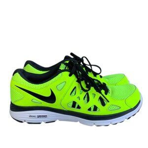 Nike Dual Fusion Run 2 GS Shoes Youth Size 7 Volt Neon Running Sneakers Athletic